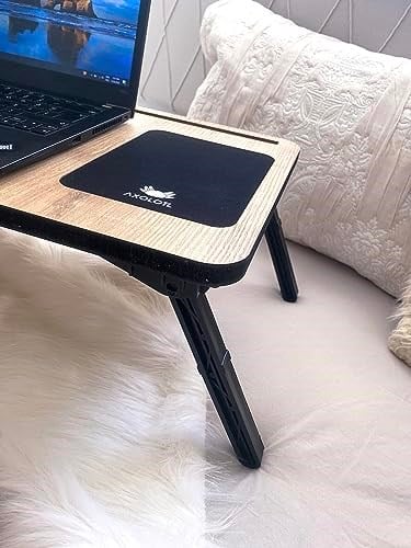Axolotl Foldaway Telefon ve Tablet Bölmeli Katlanır Ayaklı Laptop Sehpası Notebook Bilgisayar Çalışma Masası