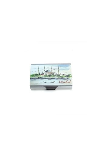 Ayasofya Cami Baskılı Baskılı Alüminyum Kartvizitlik Kapaklı Kartlık (1 ADET) (EBAT: 9,5 cm x 6 cm x 1,2 cm) PRS-MKA