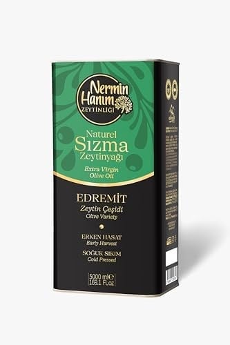 Ayvalık (Edremit) - Bol Ödüllü Erken Hasat Soğuk Sıkım Zeytinyağı (5lt)