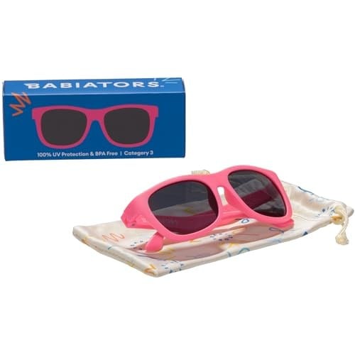 Babiators Orijinal Navigator Bebek ve Küçük Çocuk Güneş Gözlüğü | %100 UV Koruması, Kırılmaya Dayanıklı, Esnek Kauçuk Çerçeveler