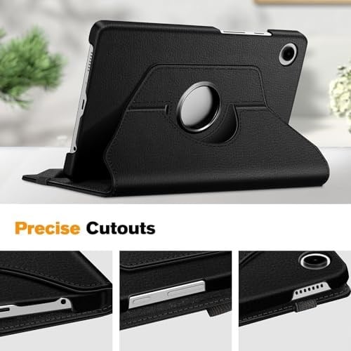 Babilden Samsung Galaxy Tab A9 Plus X210/Galaxy Tab A11+ Yatay ve Dikey Standlı 360 Derece Döner Tablet Kılıfı Siyah - Seçenekler: Galaxy Tab S6 Lite P610, Galaxy Tab S7 FE...