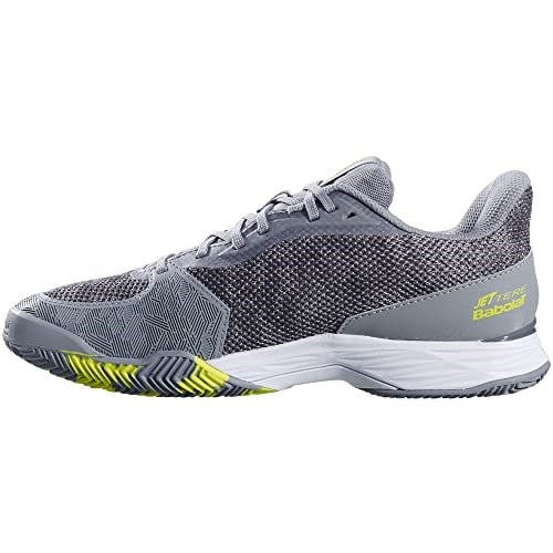Babolat Erkek Jet Tere Clay Tenis Ayakkabısı Kum Yeri Ayakkabısı Koyu Gri - Neon Yeşili
