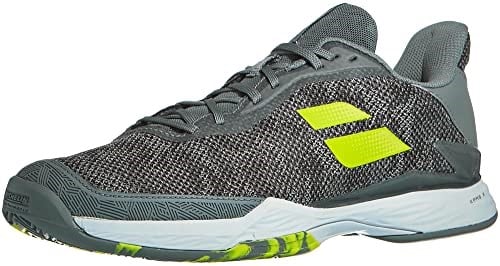 Babolat Erkek Jet Tere Clay Tenis Ayakkabısı Kum Yeri Ayakkabısı Koyu Gri - Neon Yeşili