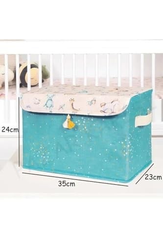 Baby Çok Amaçlı Kapaklı Kutu Düzenleyici Maxi, Mavi, 35 x 26 x 23 cm