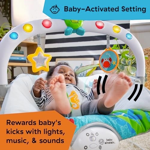 Baby Einstein Ocean Explorers Müzikal Zıpzıp Yenidoğan Koltuğu, Kick To It Neptune, Üniseks, 0-6 Ay, 9 Kg’a Kadar