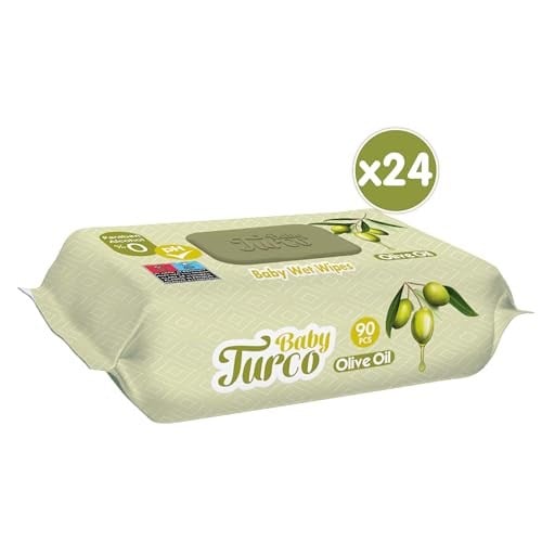 Baby Turco Zeytinyağı Kokulu 2160 Yaprak Islak Bebek Havlusu (24 x 90 Adet)