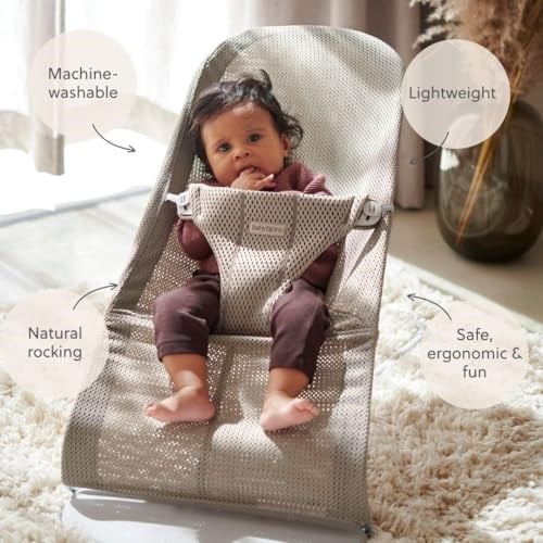 BabyBjörn Bliss Ana Kucağı Mesh/Grey Beige, Çok Renkli