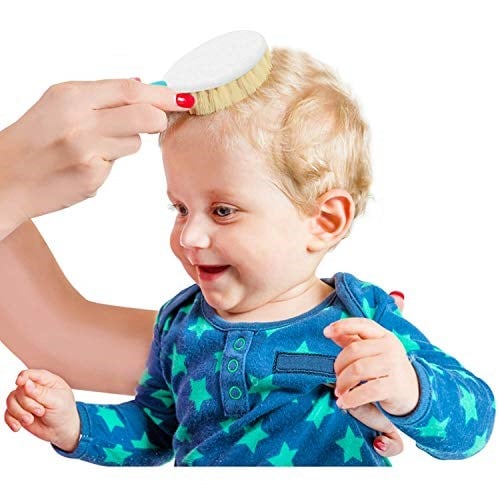 Babyjem Doğal Kıl Fırça Tarak Seti 519 Gri 5X14 Cm Çok Renkli 8681049215192