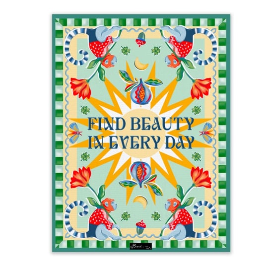 Baci Milano Dolce Far Niente Çiçek Desenli Renkli Pamuklu ve Polyester Mutfak Havlusu 45 x 60 cm