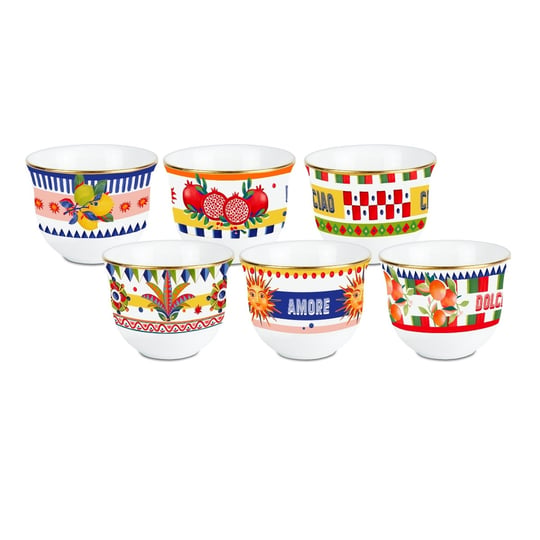 Baci Milano Dolce Vita 6’lı Arabic Cup 6 cm Porselen