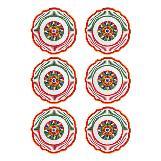 Baci Milano Dolce Vita 6lı Geometries Çukur Tabak 23 cm Porselen