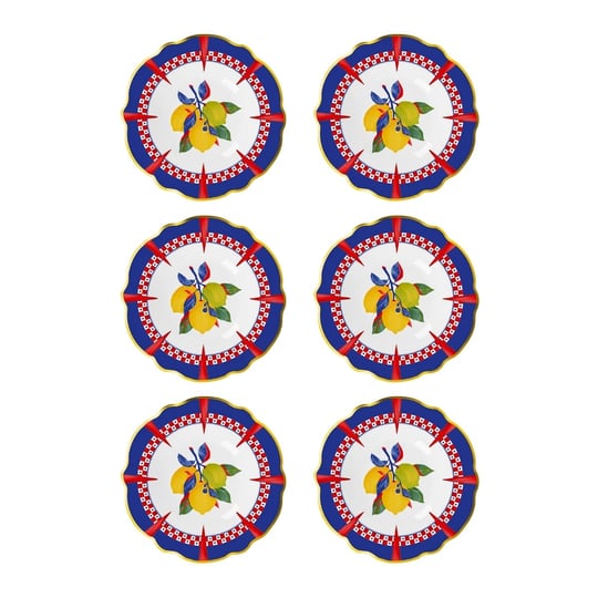 Baci Milano Dolce Vita 6lı Limon Çukur Tabak 23 cm Porselen