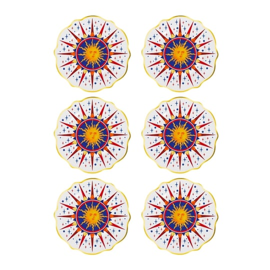 Baci Milano Dolce Vita 6lı Sun Pasta Tabağı 21 cm Porselen