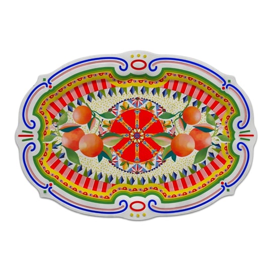 Baci Milano Dolce Vita Oval Servis Tabağı / Tepsi 50 cm, Melamin
