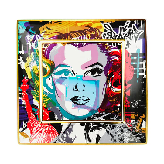 Baci Milano Street Art Gift Servis Tabağı 18 cm x 18 cm Marilyn