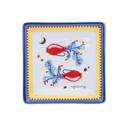 Baci Milano Zodiac Vibe Kova Burcu Kare Tabak 15 cm x 15 cm