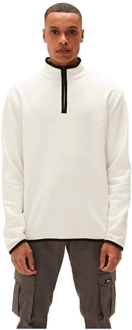 Backup Half-Zip Off-White Beyaz Yarım Fermuarlı Erkek Sweatshirt