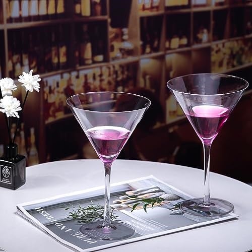BACLIFE Martini Bardak Seti 4-8oz Coupe Cam Seti - El Üflemeli Kristal Kokteyl Bardakları - Bar, Martini, Kozmopolitan, Manhattan, Gimlet için Zarif Kokteyl Bardakları