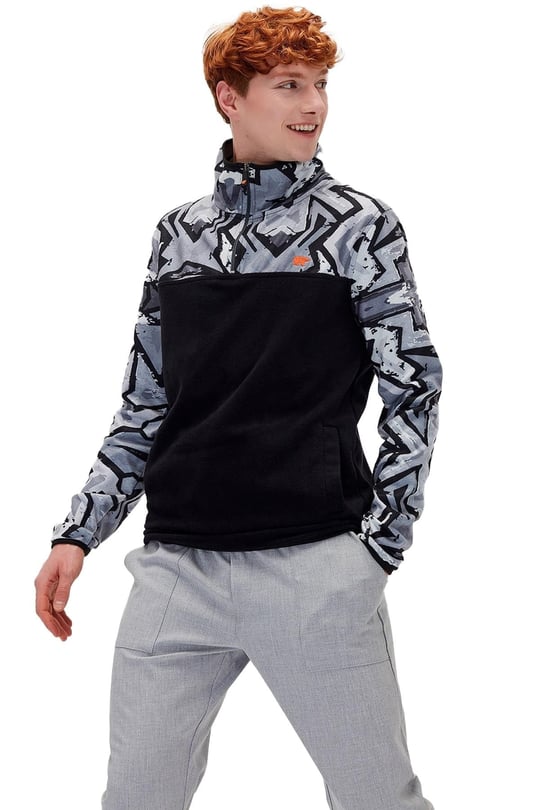 Bad Bear 21.02.21.007 Half-Zip Siyah Erkek Sweatshirt