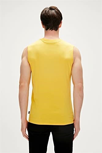 Bad Bear Monstera Tank-Top Hardal Desenli Erkek Atlet M Beden