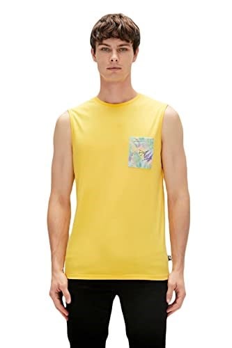 Bad Bear Monstera Tank-Top Hardal Desenli Erkek Atlet M Beden