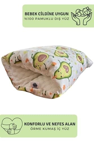 Badel Tekstil Emzirme Destek Kolluğu | Çift Taraflı, Avokado Desen, Kol Yastığı Model