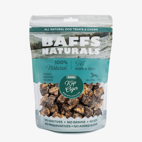Baffs Naturals Dana Küp Ciğer 100% Doğal Köpek Ödül Maması 100 gr (100 Gr x 1 Adet)