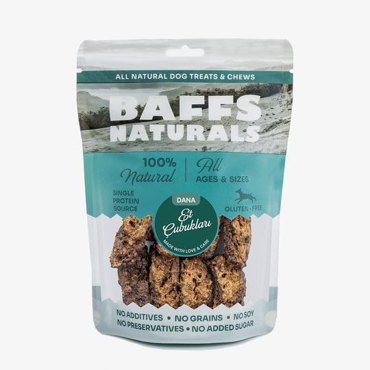 Baffs Naturals Dana Mini Et Çubuğu 100% Doğal Köpek Ödül Maması 100 gr (100 Gr x 1 Adet)