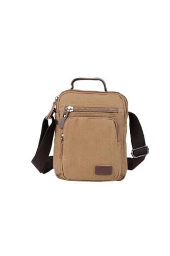 Bagacar 6250 Bej Kanvas Çapraz Omuz Postacı Çantası