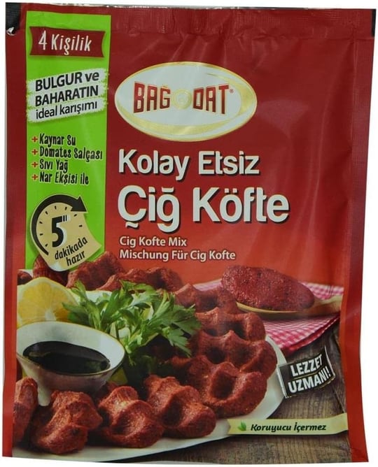 Bağdat 120 gr Kolay Etsiz Çiğ Köfte
