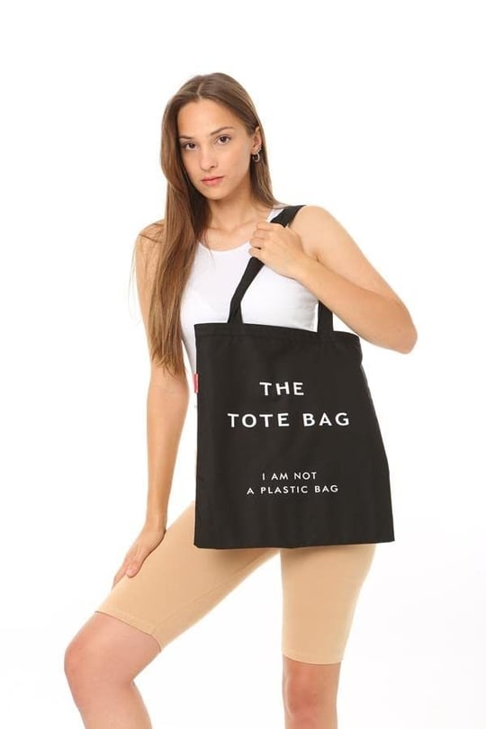 Baghashtag Siyah Bez Çanta The Tote Bag Baskılı