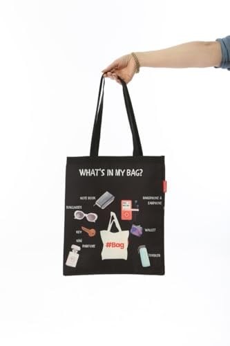 Baghashtag What is in My Bag Baskılı Bez Çanta