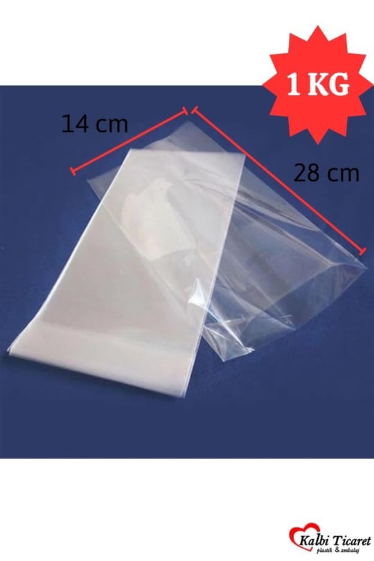 Bakkaliye Torbası 1 Kg Şeffaf Naylon Torba 0,5lik(YARIMLIK) 14x28 Cm Bakliyat Torbası Kalın Poşet