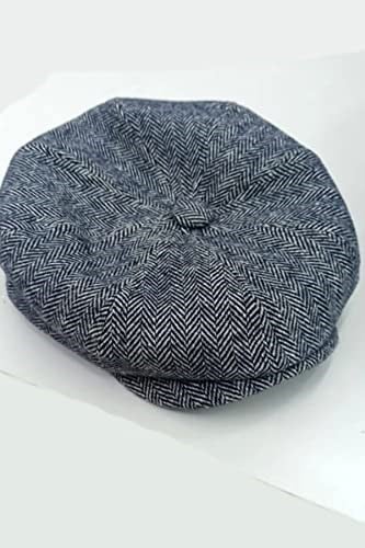 Balık Sırtı Gri Lacivert Kışlık Kaşe Kumaş Peaky Blinders Erkek Şapka Kasket arenNM423