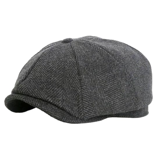 Balık Sırtı Koyu Gri Kışlık Kaşe Kumaş Peaky Blinders Erkek Şapka Kasket arenNM449