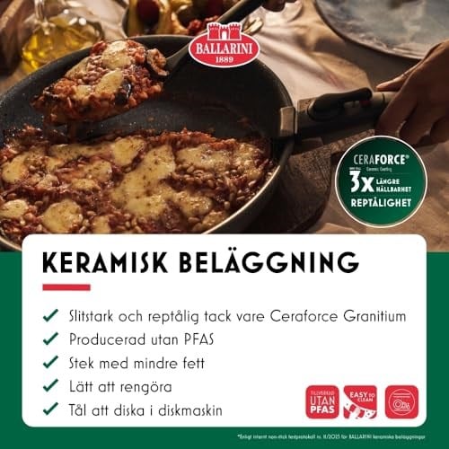 BALLARINI Torre kızartma tavası seti, seramik kaplama, 24 + 28 cm, indüksiyonlu ocaklara uygun, 2 çıkarılabilir saplı, alüminy - Seçenekler: 20 cm + 28 cm + 16 cm + 1 Griff, 24 cm + 28 cm + 1 Griff...
