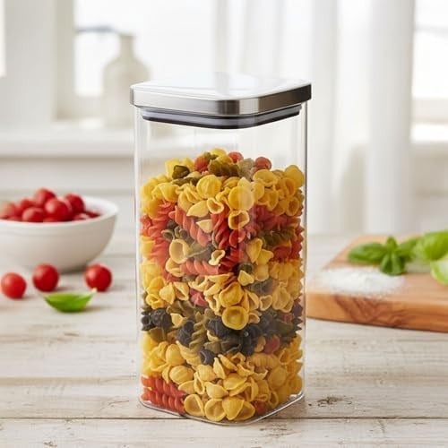 BALSA 1400ml Sızdırmaz Vakumlu Metal Kapaklı Borosilikat Cam Kavanoz – Hava Geçirmez & Dayanıklı Gıda Saklama Kabı (10cm x 21cm)