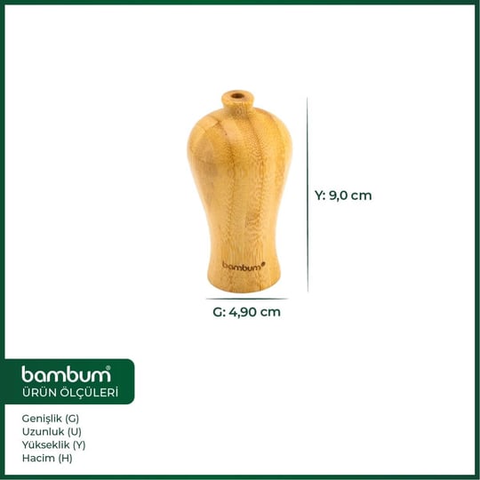 Bambum Guro Bambu Vazo 9*4,9cm