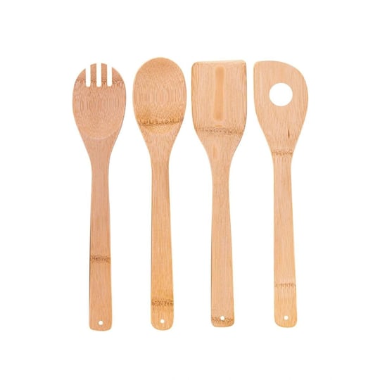 Bambum Ravili - 4lü Servis Maşa Spatula Kaşık Seti