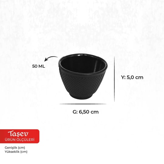 Bambum Tt2769 Turme 2li Döküm Bitki Çay Bardak Takımı 50 Ml
