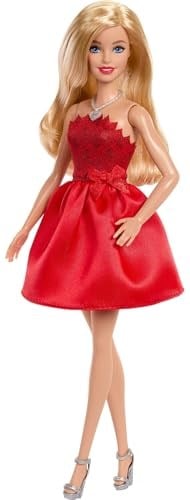 Barbie 80.yıl kırmızı elbiseli, JGD25