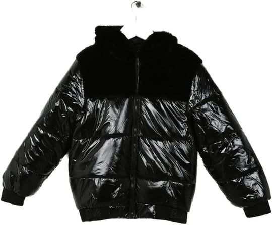 Barbie Kız Çocuk Kapüşonlu Kürklü Mont, 3-4 Yaş, 5003011165, Siyah, Kız Çocuklar