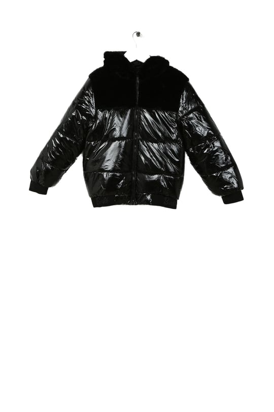 Barbie Kız Çocuk Kapüşonlu Kürklü Mont, 3-4 Yaş, 5003011165, Siyah, Kız Çocuklar