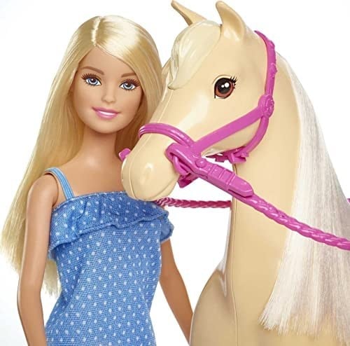 Barbie ve Güzel Atı Oyun Seti, Sarışın bebekli, 3 yaş ve üzeri, FXH13