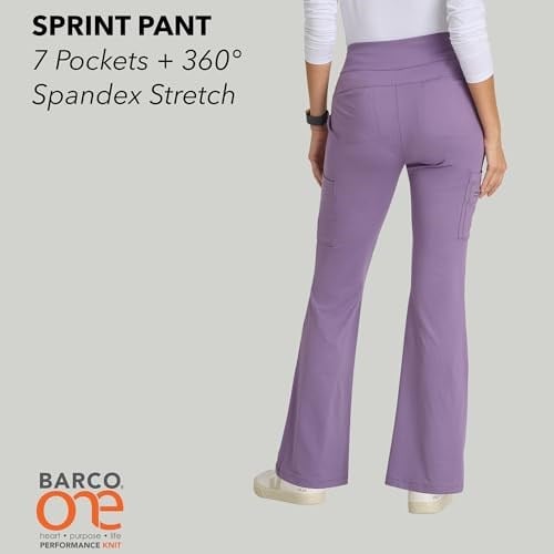 BARCO Kadınlar için One Performance Örgü Sprint Pantolon - Yoga Tarzı Esnek Bel Bandı Fit ve Flare Bacak - Bedenler: S, M, L, XL