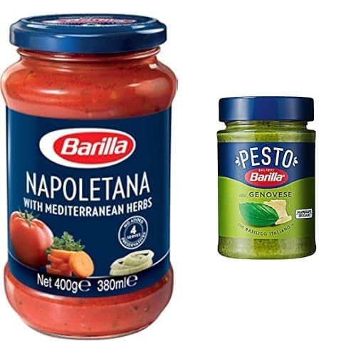 Barilla makarna sosu seti (Napoliten ve fesleğenli pesto, 400 g ve 190 g)