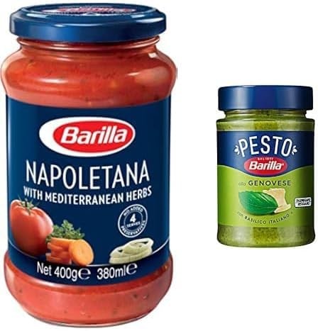 Barilla makarna sosu seti (Napoliten ve fesleğenli pesto, 400 g ve 190 g)
