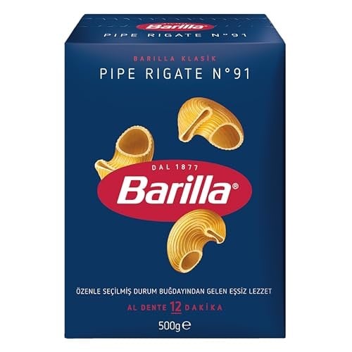 Barilla Mantı Makarna (Pipe Rigate) 500 g.