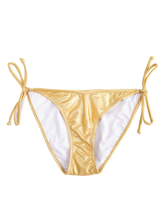 Basic Bikini Altı Yanları Bağlama Detaylı Dokulu Normal Bel