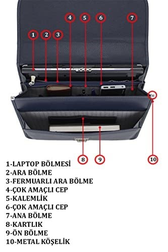 Basic Erkek El Çantası 15,6 inç Laptop ve Organizer Bölmeli Omuz Askılı